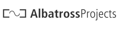 referenz-albatross-projects-logo-sw-verenaschiffer Logo von AlbatrossProjects in Schwarz-Weiß