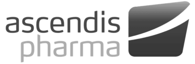 referenz-ascendis-pharma-logo-sw-verenaschiffer Logo von ascendis pharma in Schwarz-Weiß mit Transparenz